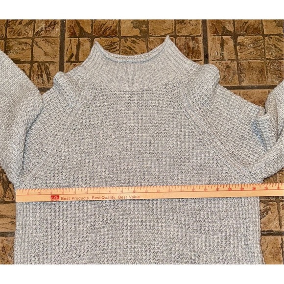 fisherman's sweater American Eagle coastal Women's Pullover L Mock Neck chunky - Picture 8 of 14